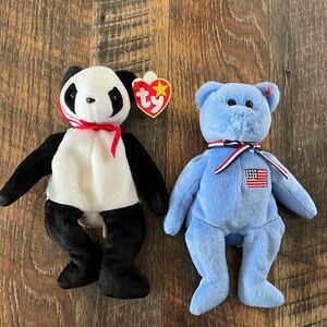 1997 Fortune Panda with tag TY
2001 America without tag TY